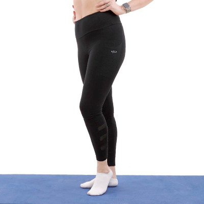 Legging noir taille haute gainant 17H17 avec poches latérales pour balles de padel